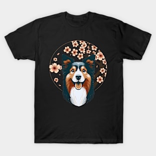 Australian Terrier Basks in Spring's Cherry Blossoms Glory T-Shirt